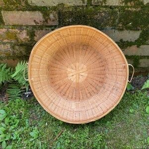 Woven Round Basket with Rope Handles Large/Med